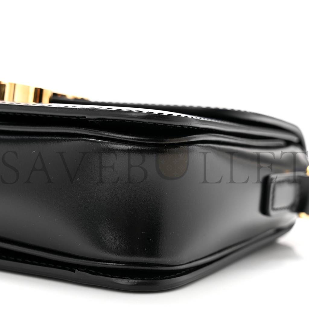 Ce**e shiny calfskin teen triomphe black (19*14*6cm)