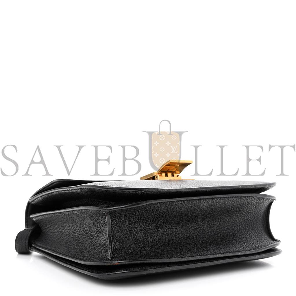 Ce**e liege calfskin medium classic box flap bag black (24*18*7cm)