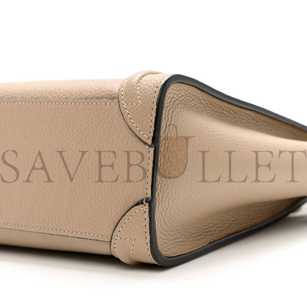 Ce**e drummed calfskin nano luggage dune (21*20*10cm)