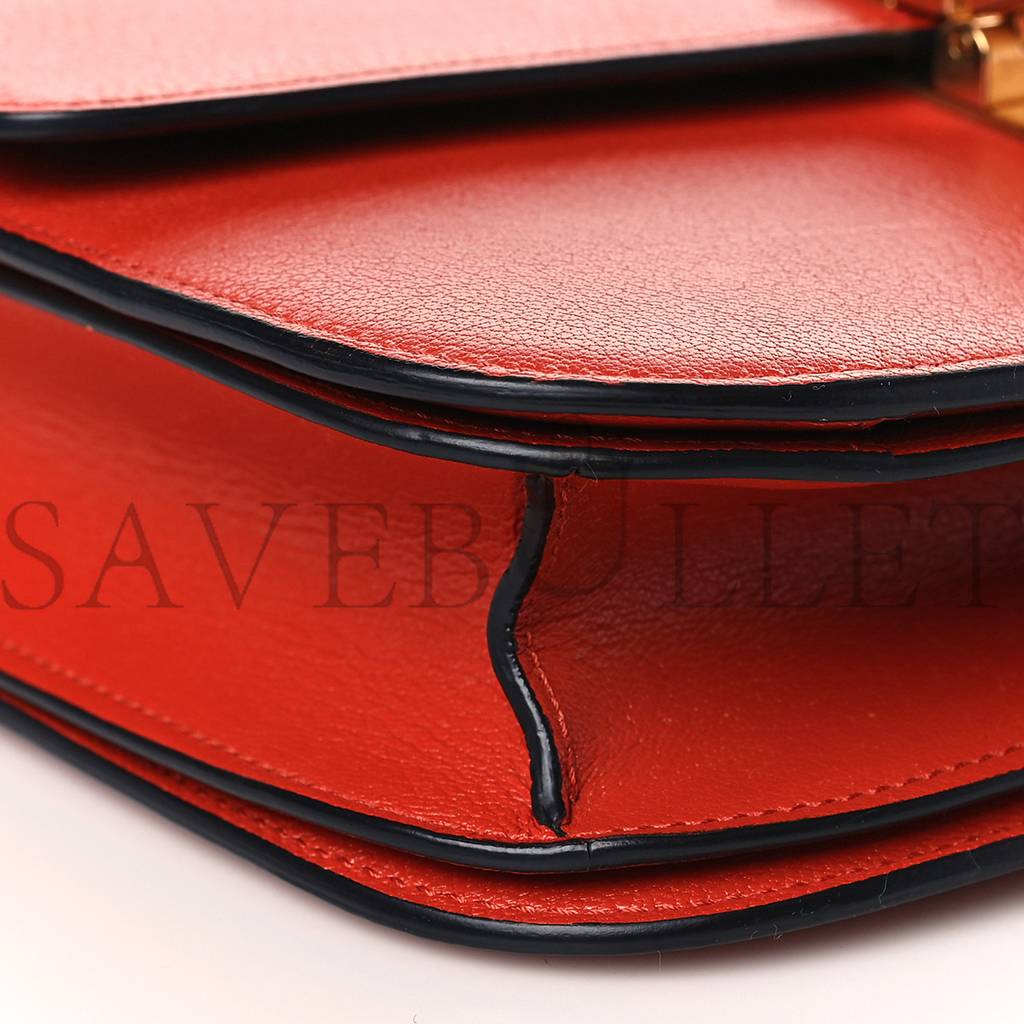 Ce**e goatskin medium classic box flap bag cinnamon (23*18*6cm)