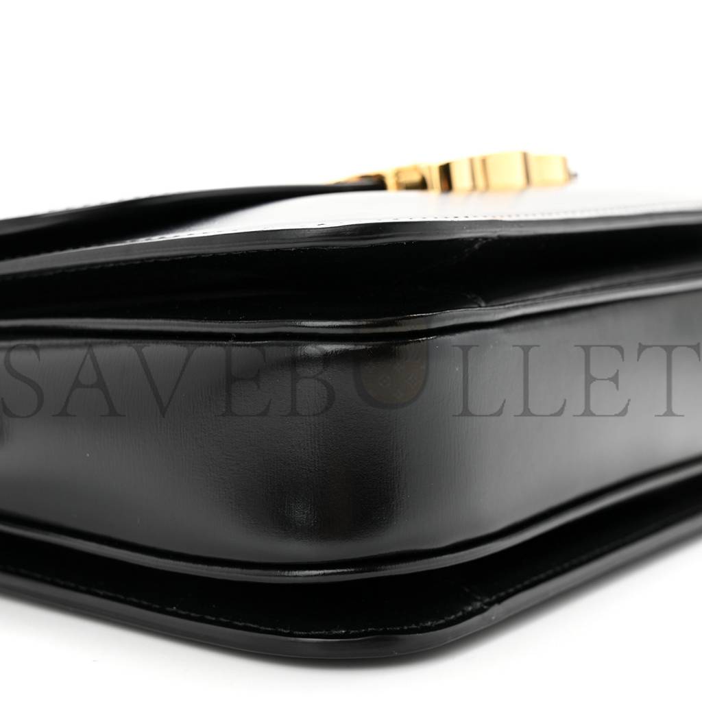 Ce**e shiny calfskin medium triomphe black (23*15*5cm)