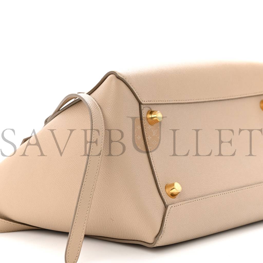 Ce**e grained calfskin mini belt bag light taupe (28*22*18cm)