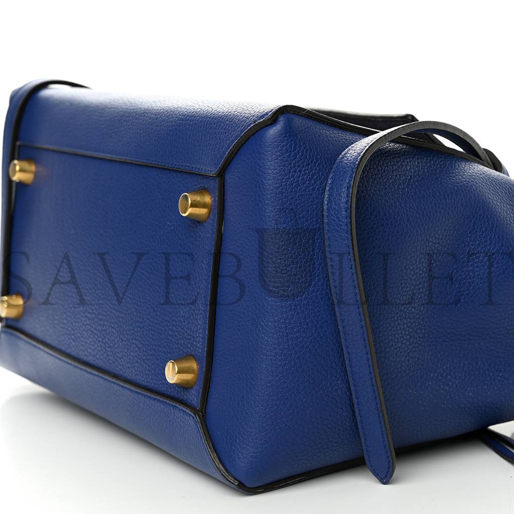 Ce**e grained calfskin mini belt bag indigo (28*23*16cm)