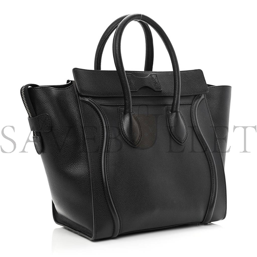Ce**e drummed calfskin micro luggage black (26*26*14cm)
