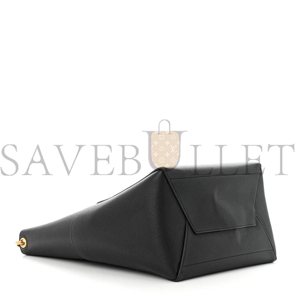 Ce**e soft grained calfskin sangle bucket bag black (33*23*15cm)