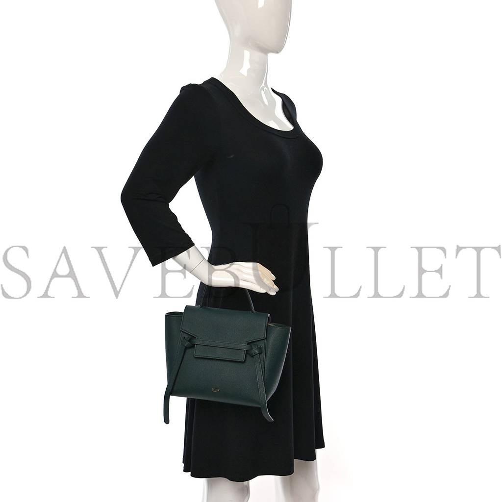 Ce**e grained calfskin nano belt bag amazone (20*19*11cm)