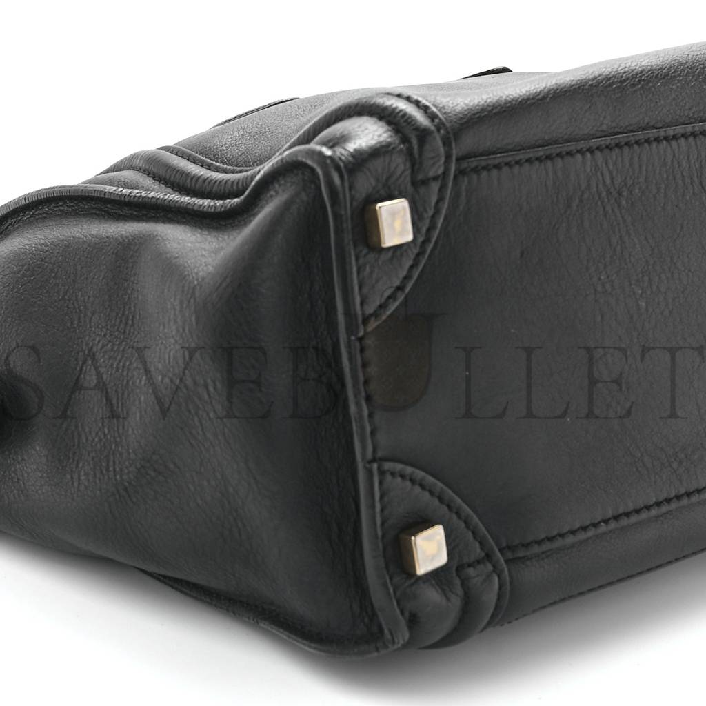 Ce**e smooth calfskin micro luggage black (26*26*14cm)