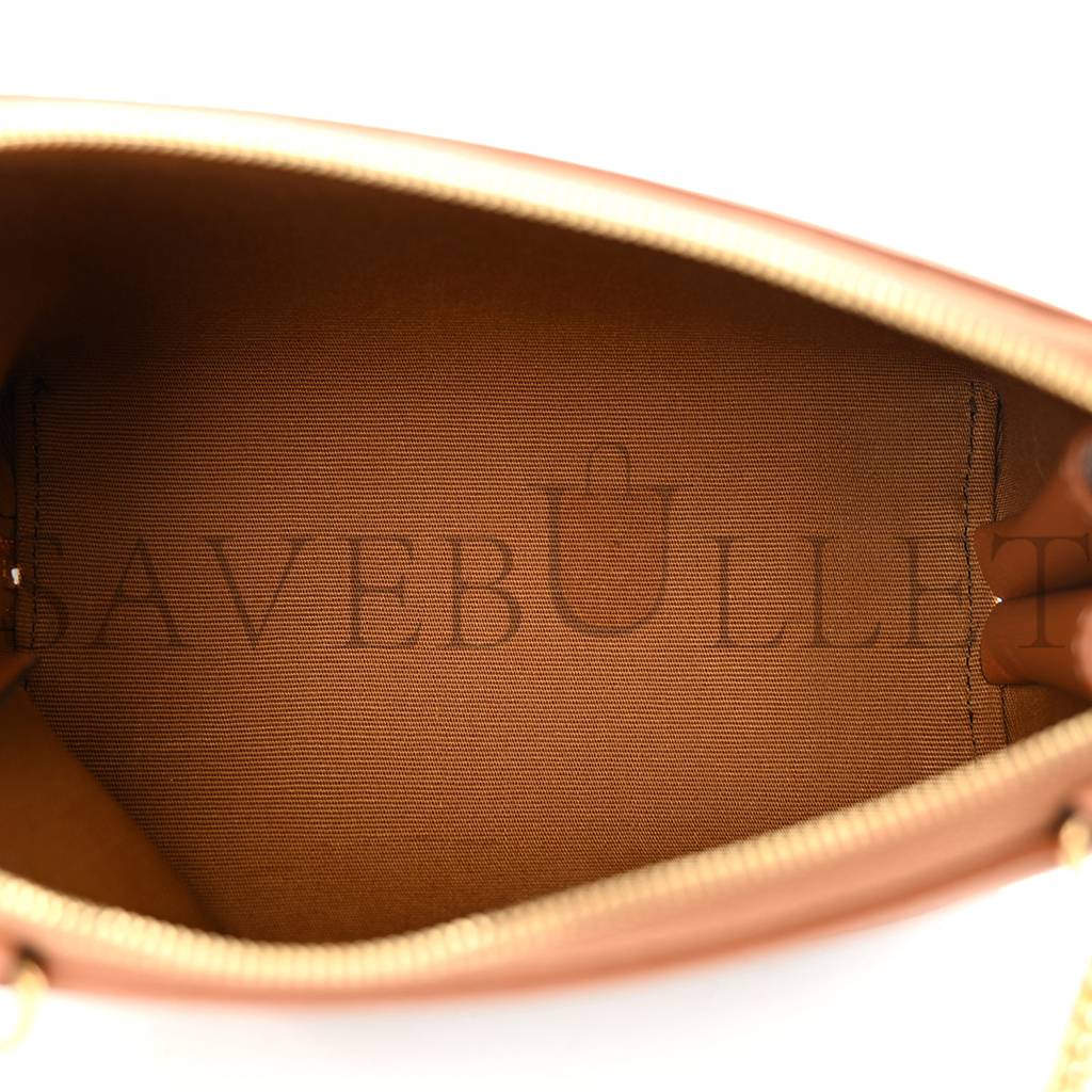 Ce**e triomphe canvas calfskin mini clutch on chain tan (17*11*9cm)