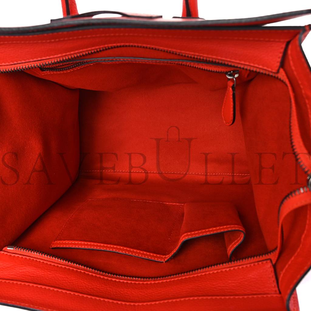 Ce**e drummed calfskin mini luggage vermillion (30*30*18cm)