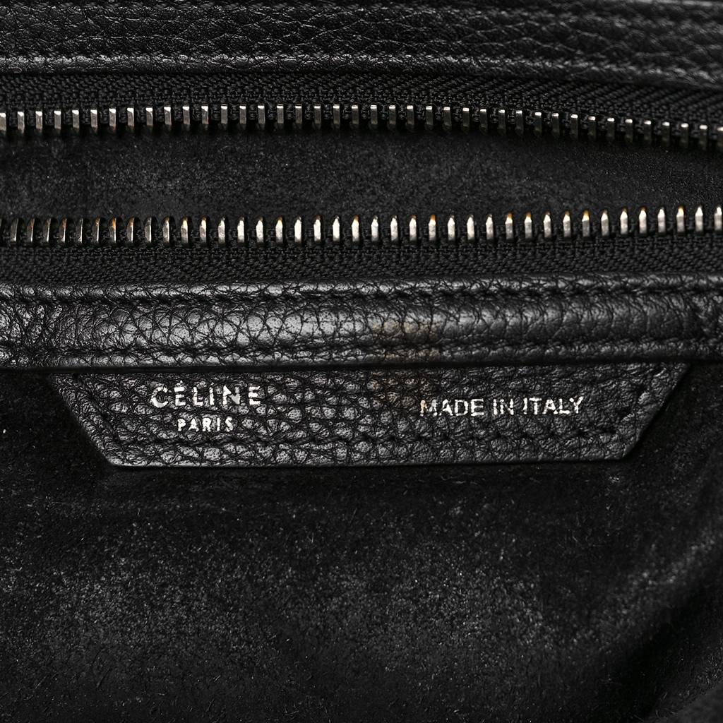 Ce**e drummed calfskin mini luggage black (32*30*18cm)