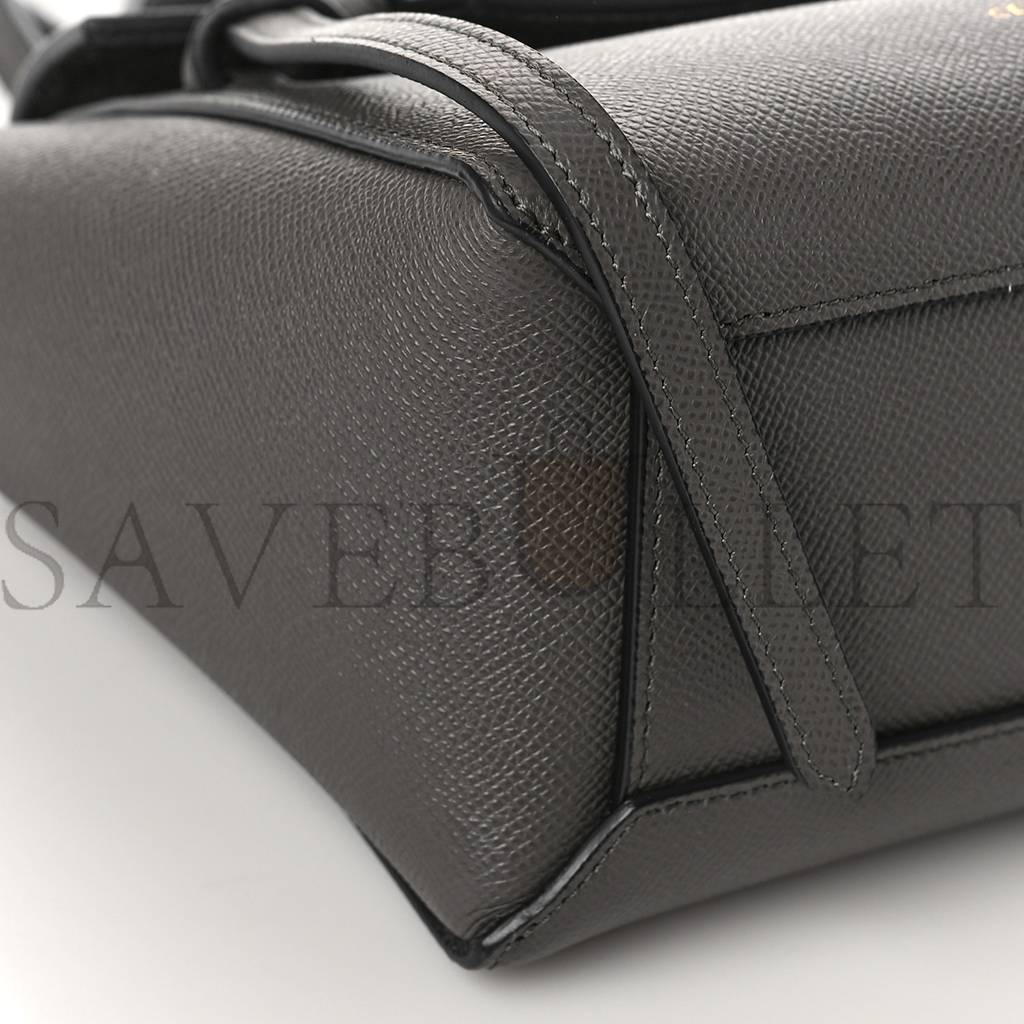 Ce**e grained calfskin nano belt bag grey (20*19*11cm)