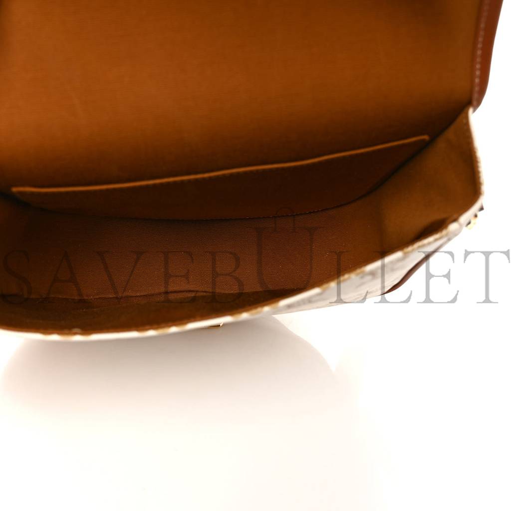 Ce**e triomphe canvas large strap folco bag white (23*18*7cm)