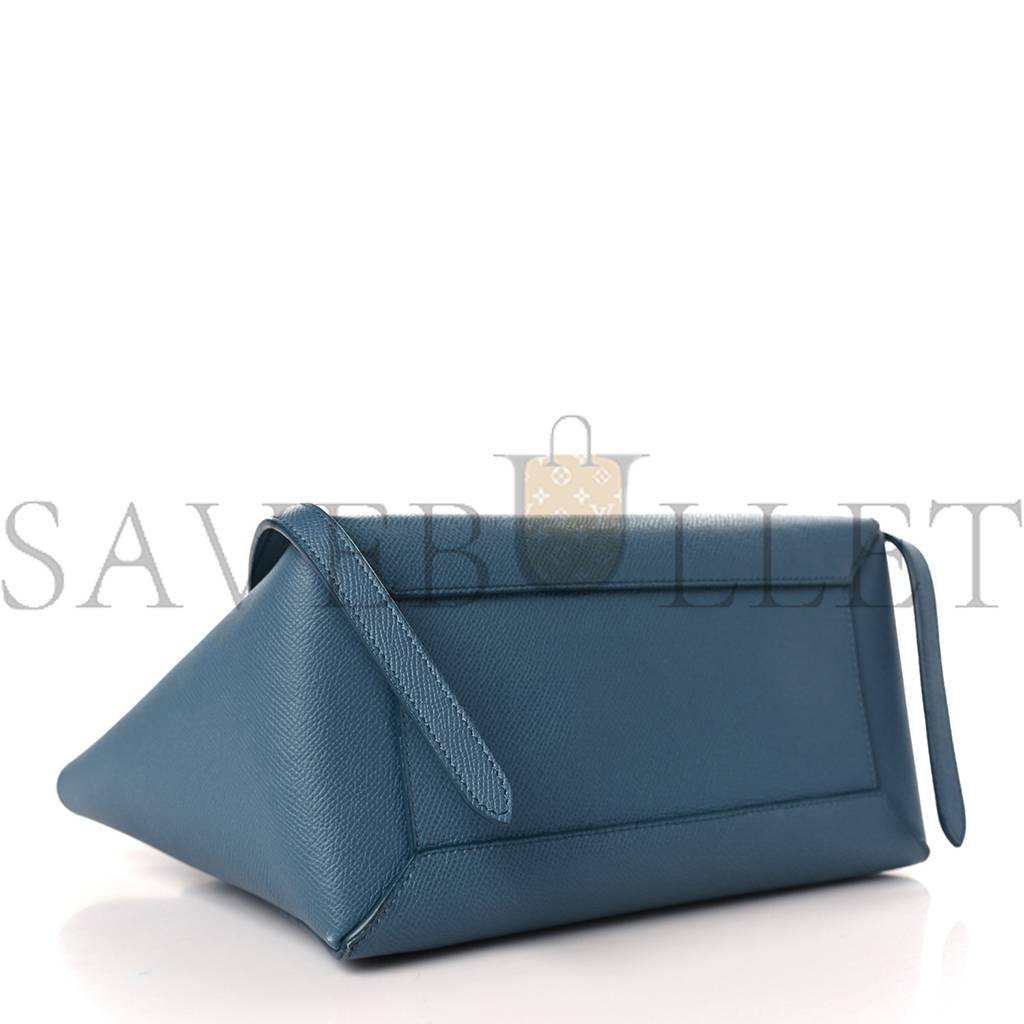 Ce**e grained calfskin mini belt bag slate blue (23*22*15cm)
