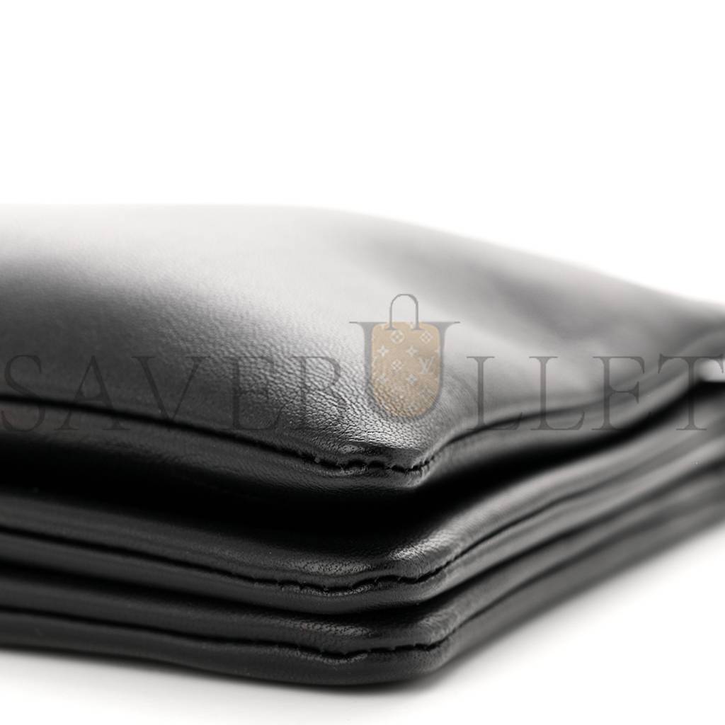 Ce**e lambskin large trio crossbody bag black (24*18*3cm)