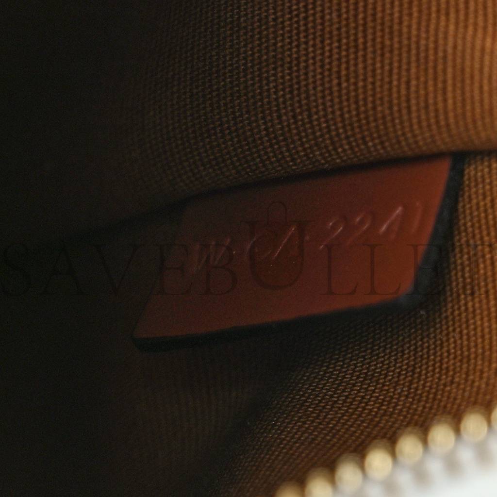 Ce**e canvas calfskin ava triomphe shoulder bag white (23*13*6cm)