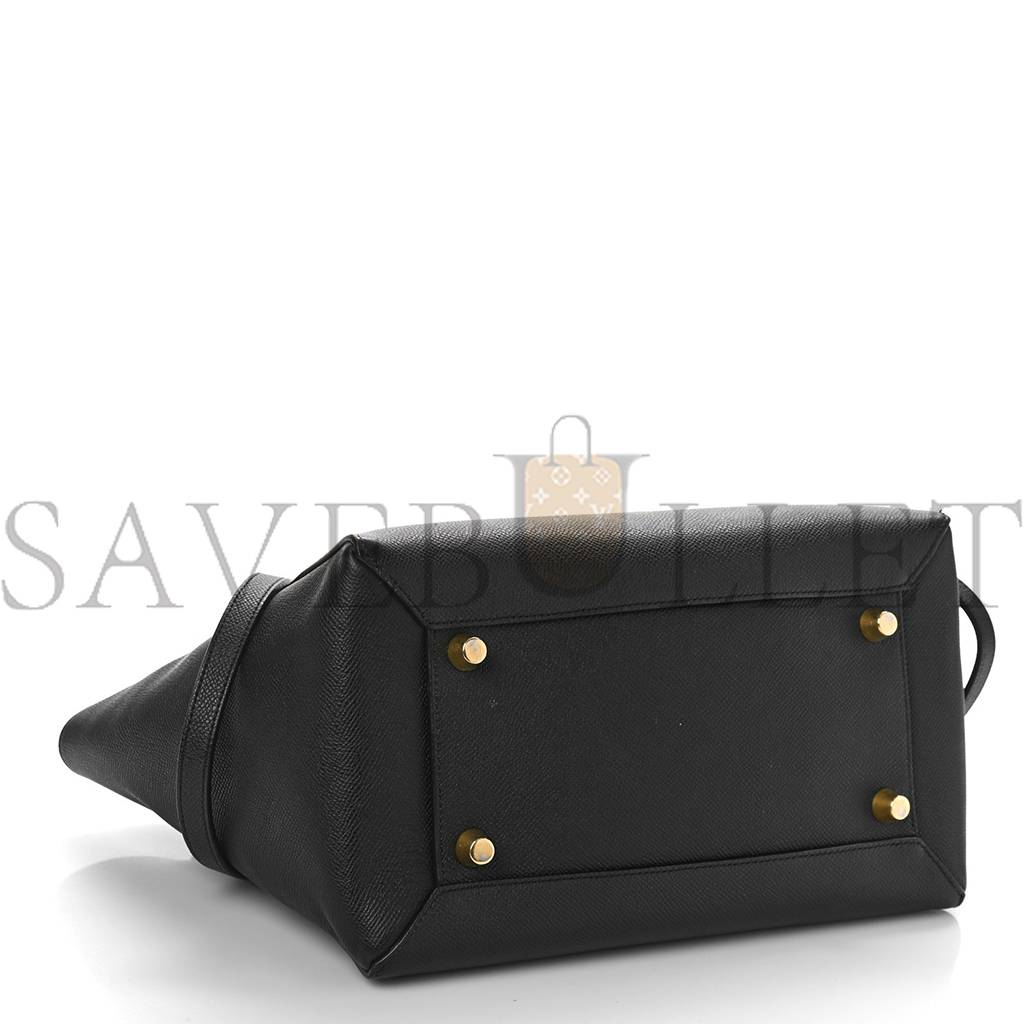 Ce**e grained calfskin mini belt bag black (28*24*15cm)