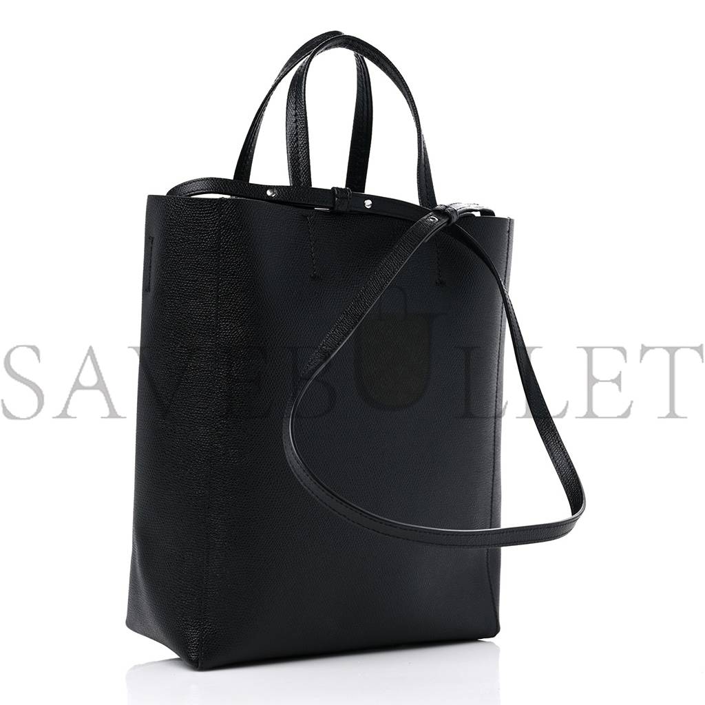 Ce**e grained calfskin small vertical cabas black (28*23*10cm)