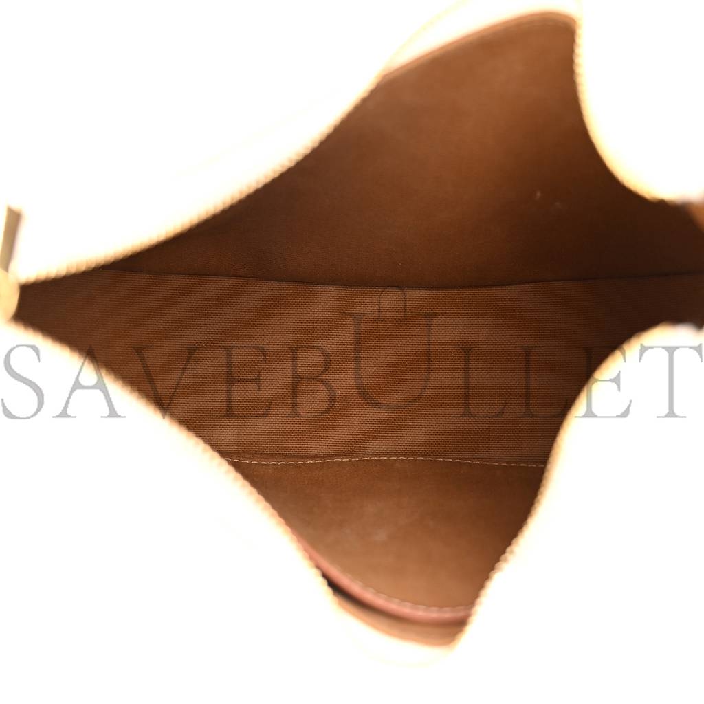 Ce**e canvas calfskin ava triomphe shoulder bag white (23*13*7cm)