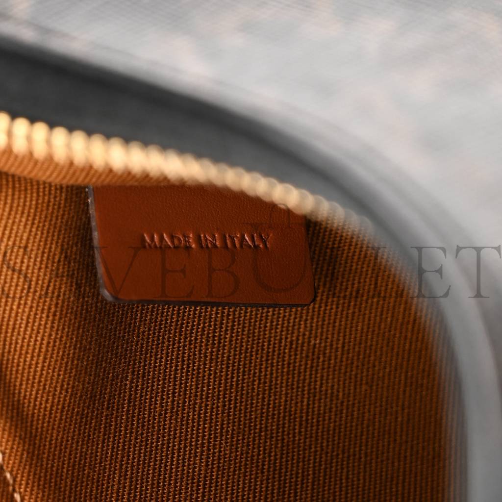 Ce**e canvas calfskin ava triomphe shoulder bag tan (25*19*7cm)