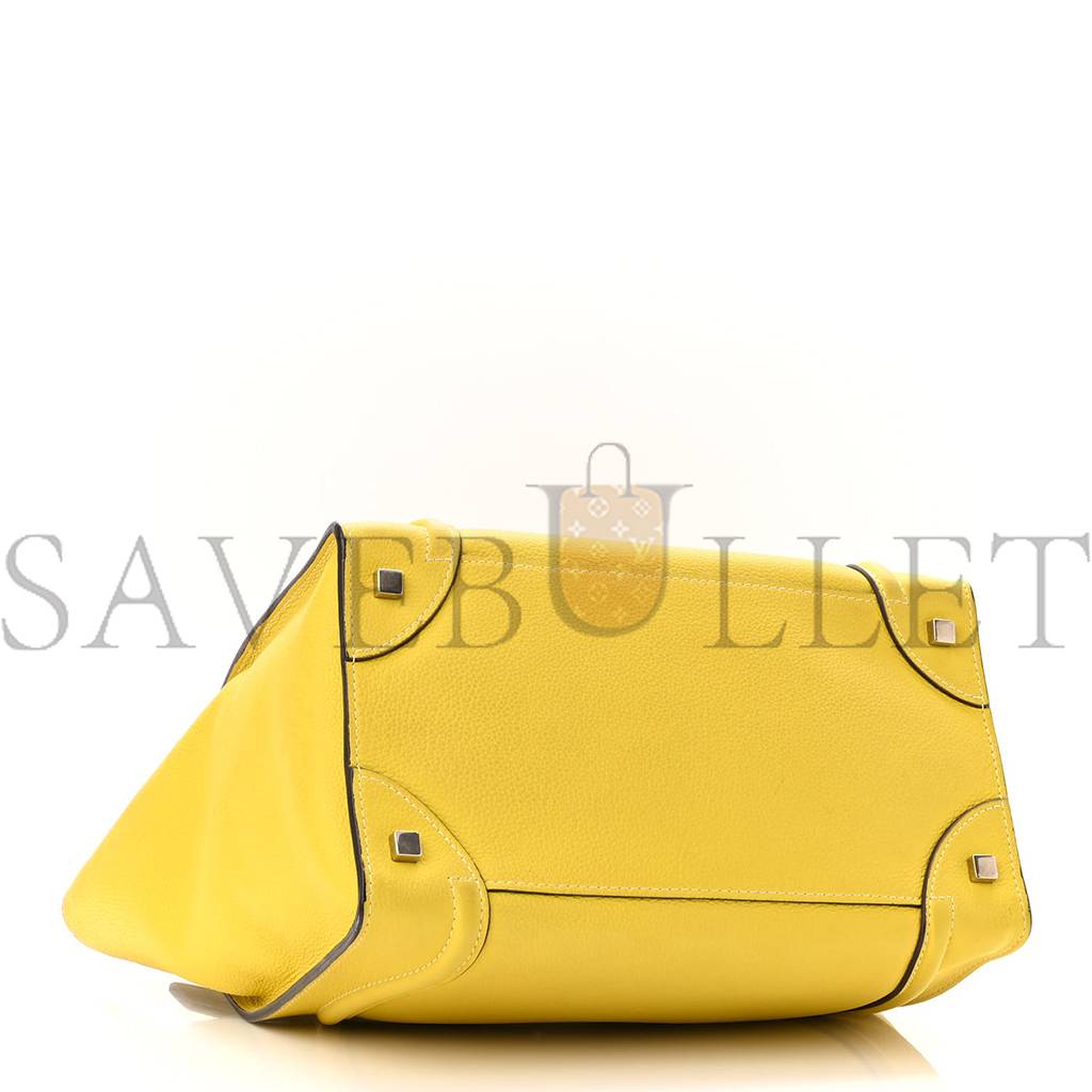 Ce**e drummed calfskin mini luggage citron (30*29*17cm)