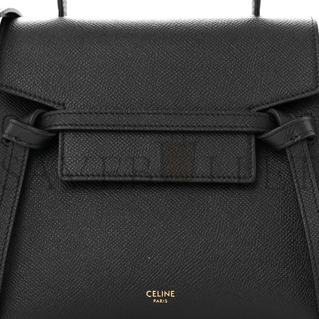 Ce**e grained calfskin nano belt bag black (20*15*10cm)