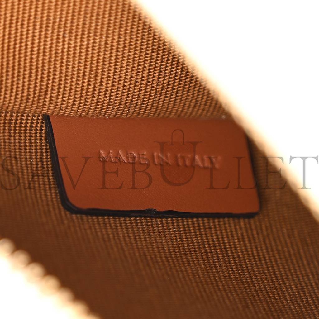 Ce**e canvas calfskin ava triomphe shoulder bag white (25*19*8cm)