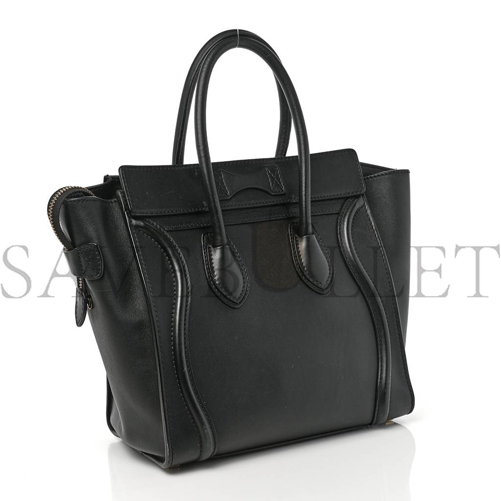 Ce**e smooth calfskin micro luggage black (29*26*14cm)