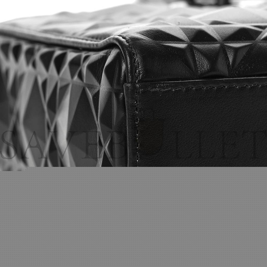 d*or calfskin cannage Di*m*nd medium lady d-joy black (26*14*5.7cm)