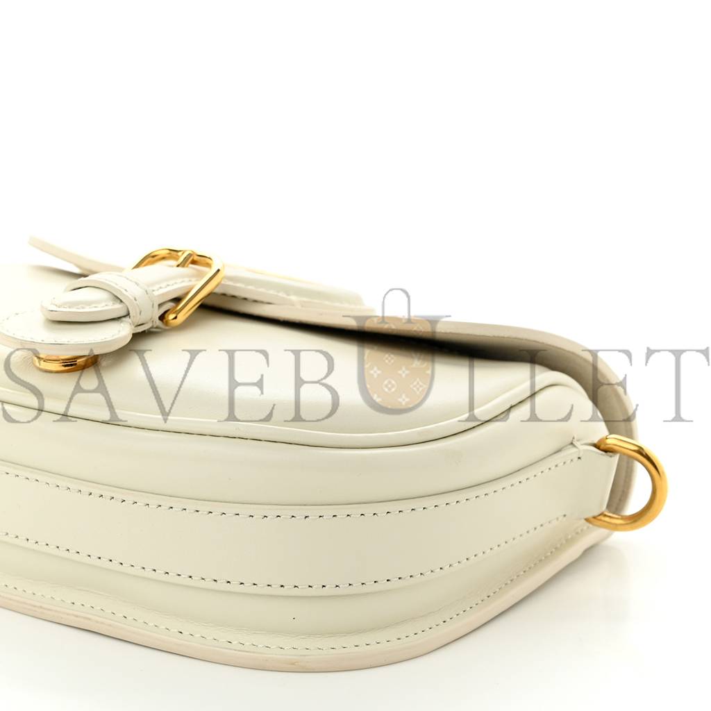 D*or box calfskin small bobby bag white (19*15*5.1cm)