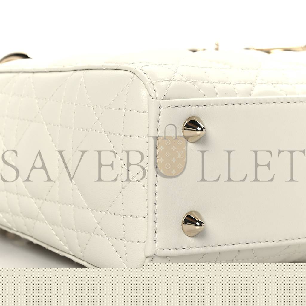 D*or lambskin cannage small my abcD*or lady D*or white (20*18*8.9cm)