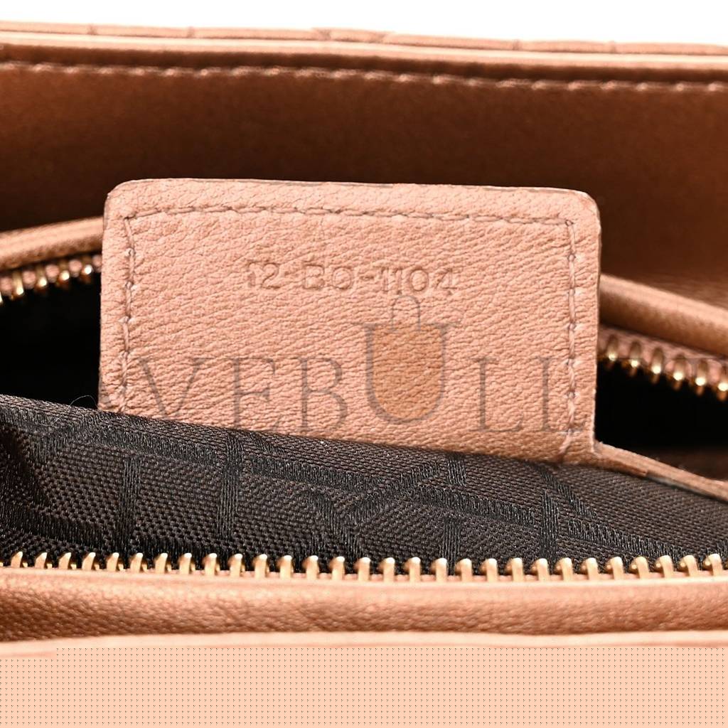 D*or metallic lambskin cannage medium lady D*or bronze (24*20*11.4cm)