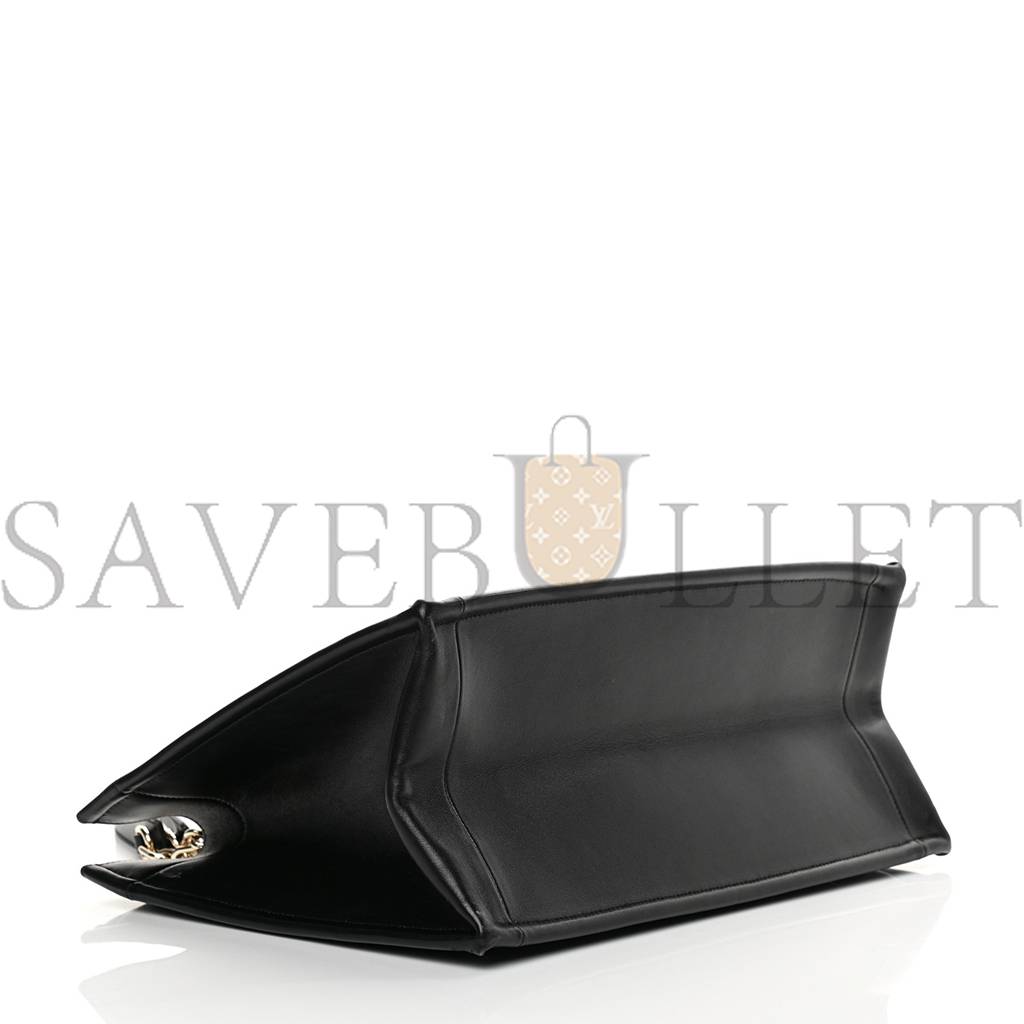 D*or calfskin archicannage medium essential tote black (36*27*17.1cm)