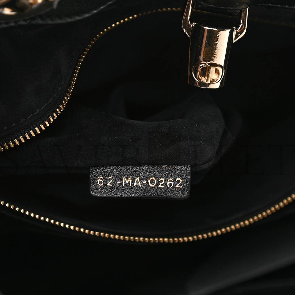 D*or calfskin archicannage medium essential tote black (36*27*17.1cm)