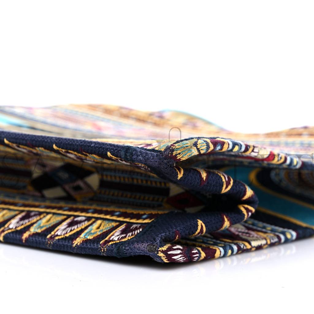 D*or canvas embroidered book tote blue multicolor (42*34*17.8cm)