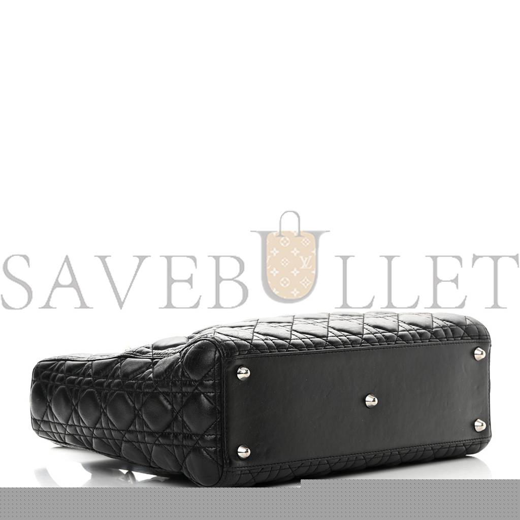 D*or lambskin cannage large lady D*or black (31*25*12.1cm)