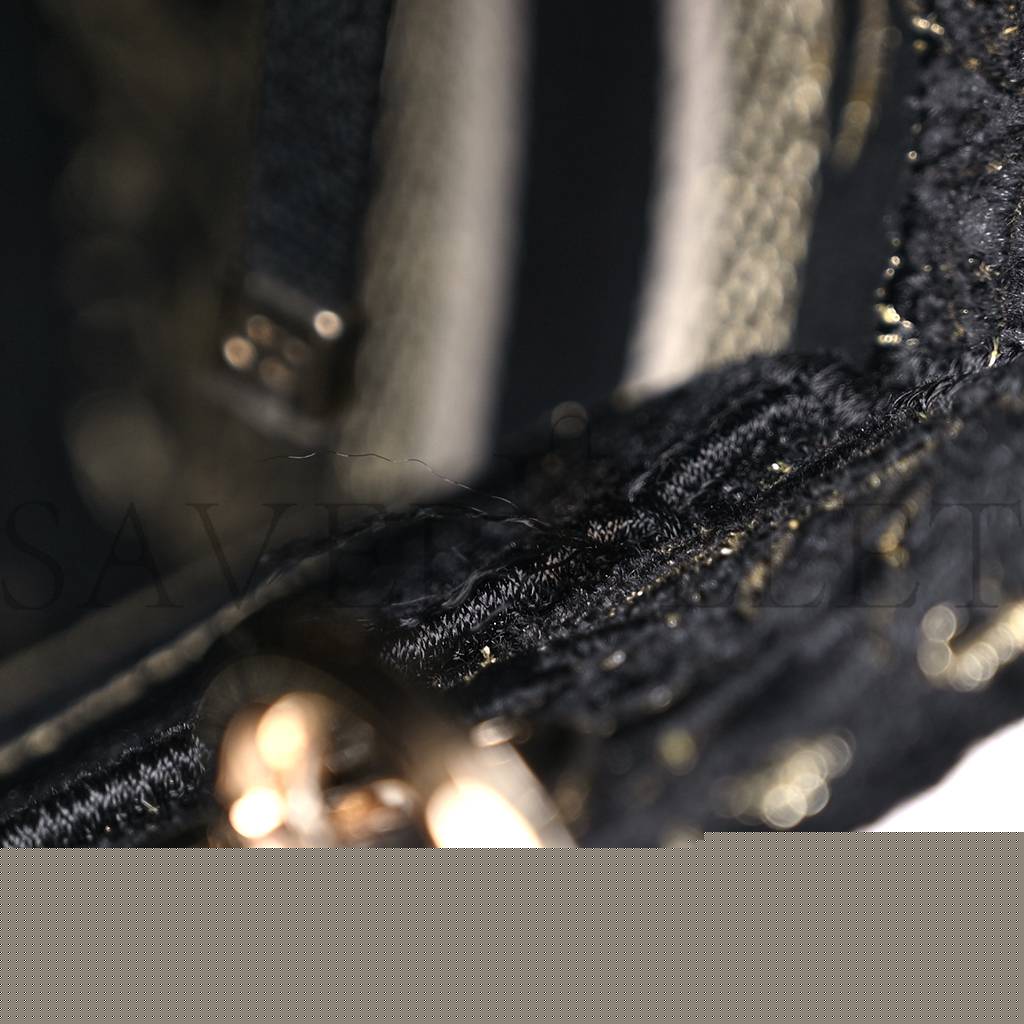 D*or canvas embroidered jardin d'hiver medium lady d-lite blue (23*20*12.1cm)