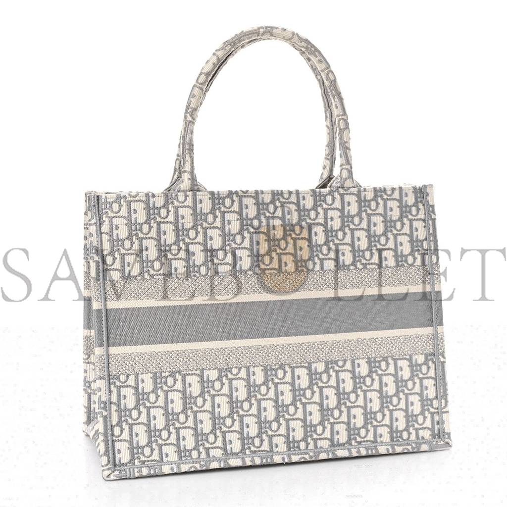 D*or oblique medium book tote grey (36*27*14cm)