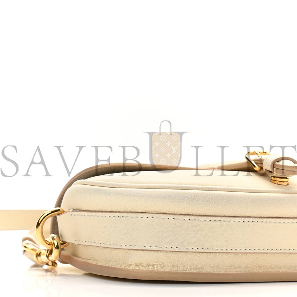 D*or metallic box calfskin east west bobby gold (21*13*5.1cm)