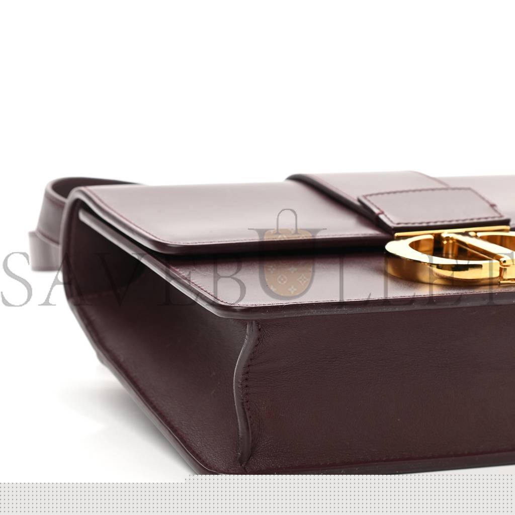 D*or smooth calfskin 30 montaigne flap bag burgundy (23*17*5.1cm)