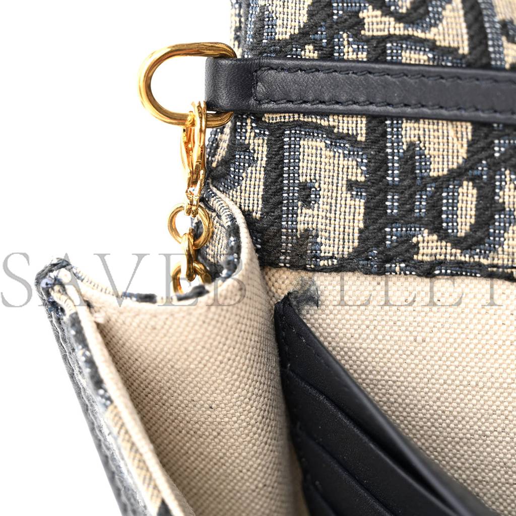 D*or oblique bobby east west pouch blue (22*12*3.2cm)