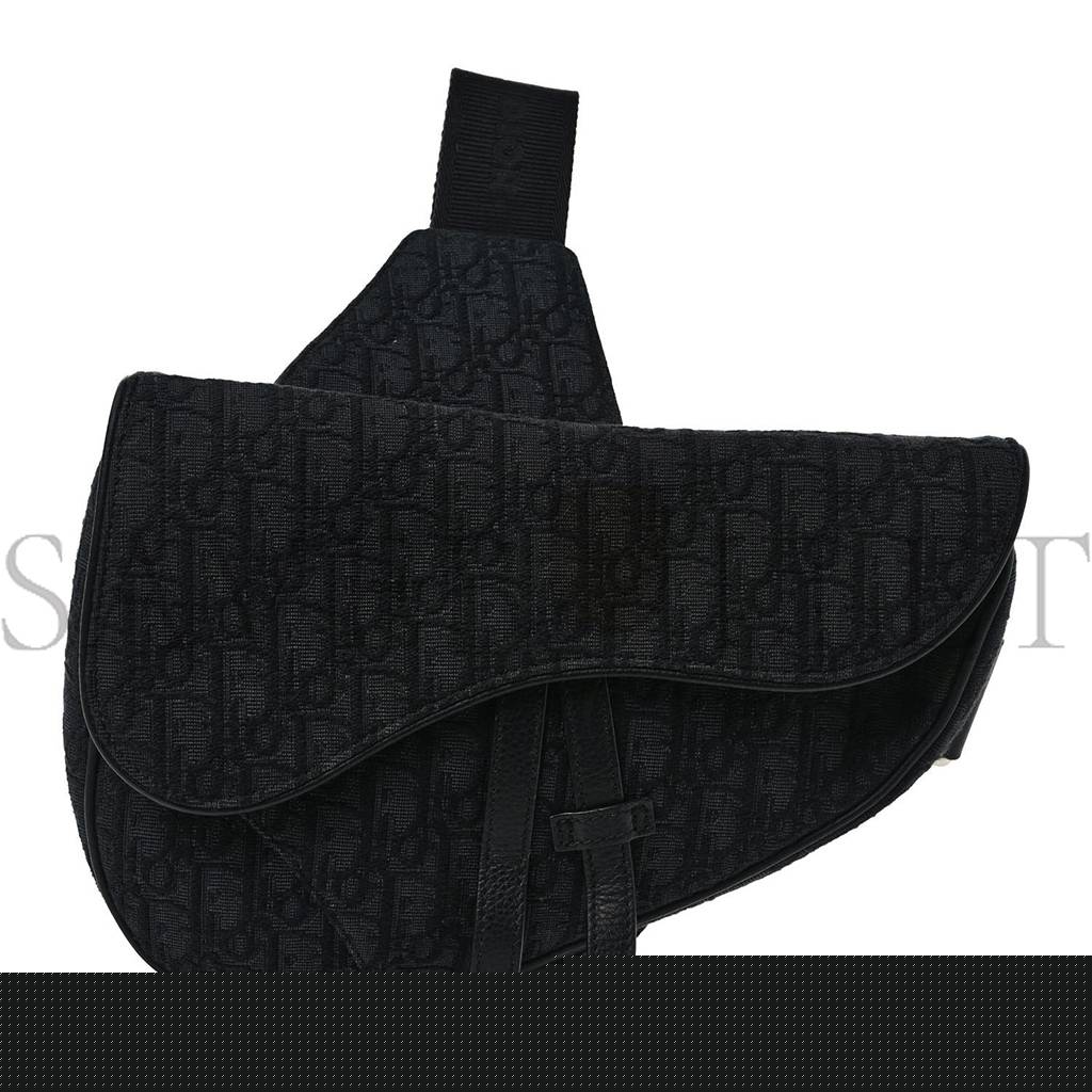 D*or oblique mens saddle bag black blue (25*18*3.2cm)