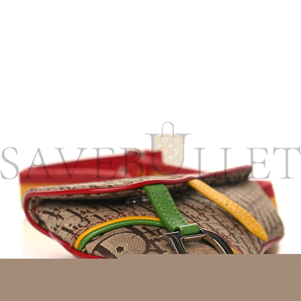 D*or monogram rasta saddle belt bag beige (17*13*2.5cm)