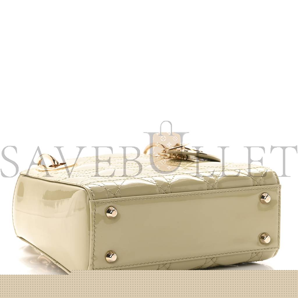 D*or patent cannage mini lady D*or sage green (17*15*7cm)