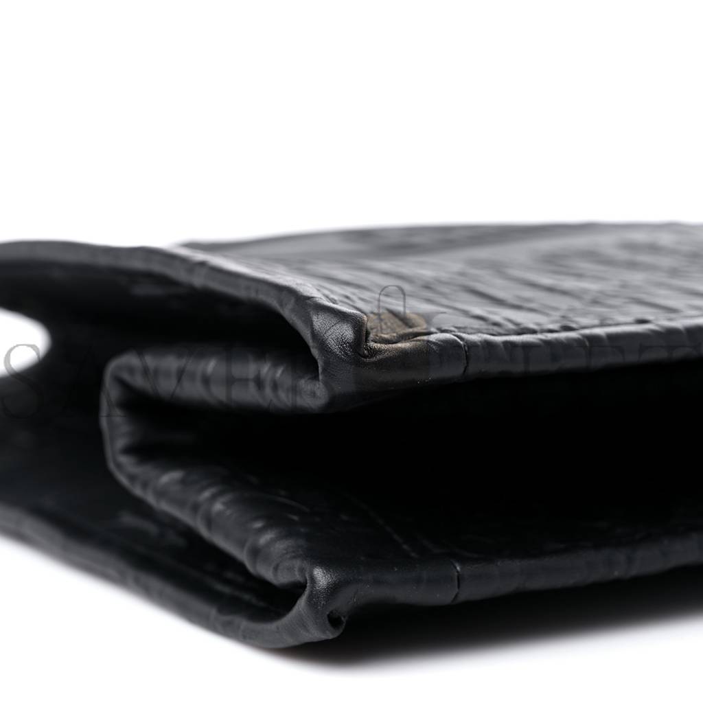 D*or oblique calfskin embossed large book tote black (42*34*18.4cm)