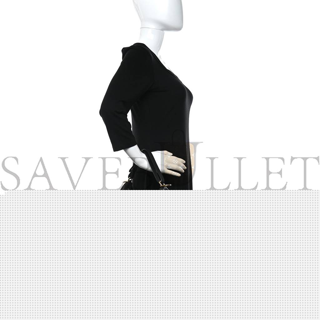 F**di vitello grace matte small F**digraphy hobo bag black (28*24*9cm)