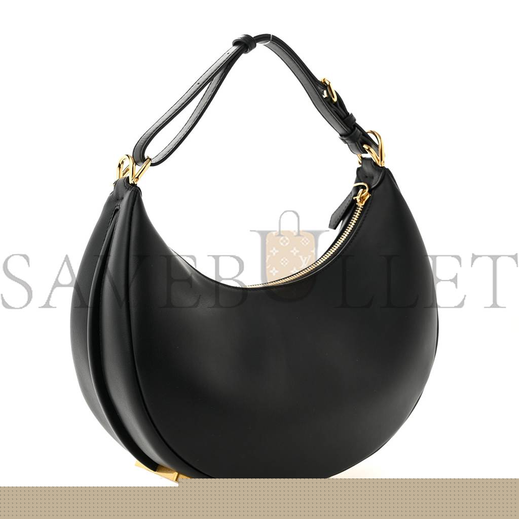 F**di vitello grace matte small F**digraphy hobo bag black (28*24*9cm)