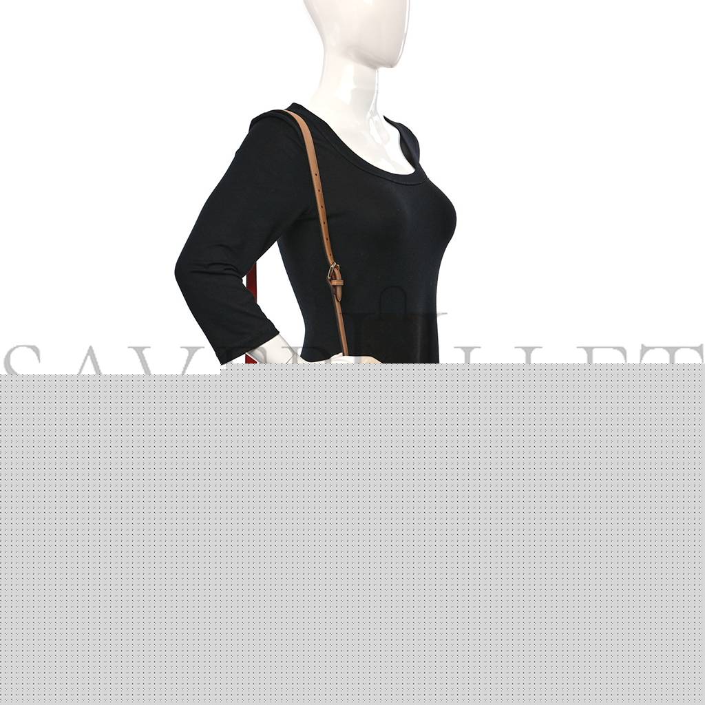 F**di vitello seta nappa plexiglass bi-color medium peekaboo i see u satchel miele scuro tulipano (33*25*13cm)