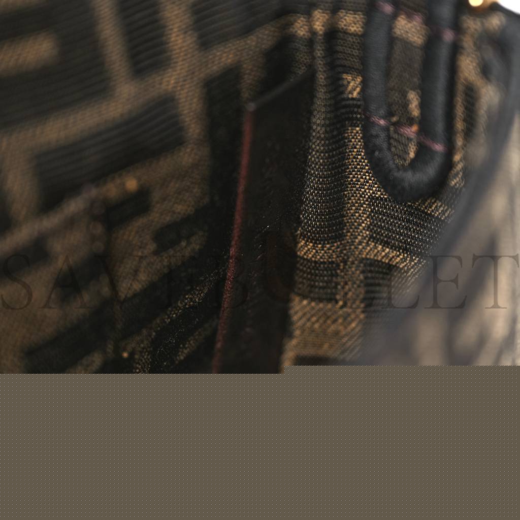 F**di fabric jacquard ff 1974 mini baguette tobacco moro black (18*12*4cm)