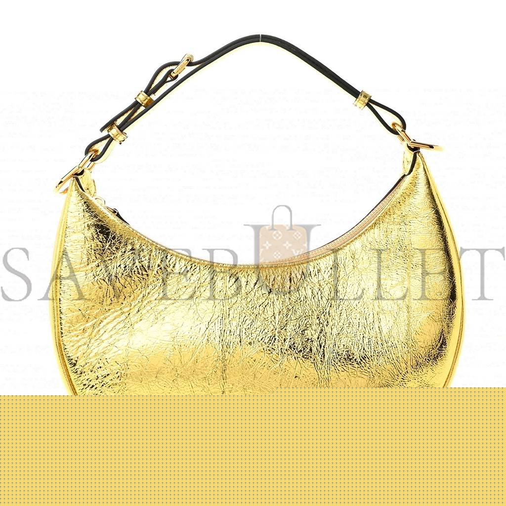 F**di laminated craquele lambskin small F**digraphy hobo gold (27*23*10cm)