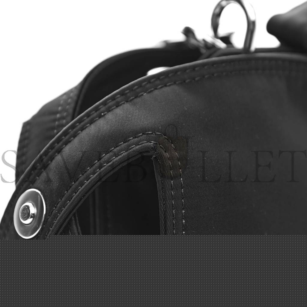 F**di nylon vitello cover logo embossed medium peekaboo i see u satchel black white (38*29*11cm)